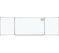 Магнитно-маркерная доска Staff 3-х элементная, 100x150/300 см, 5 рабочих поверхностей, белая 238010