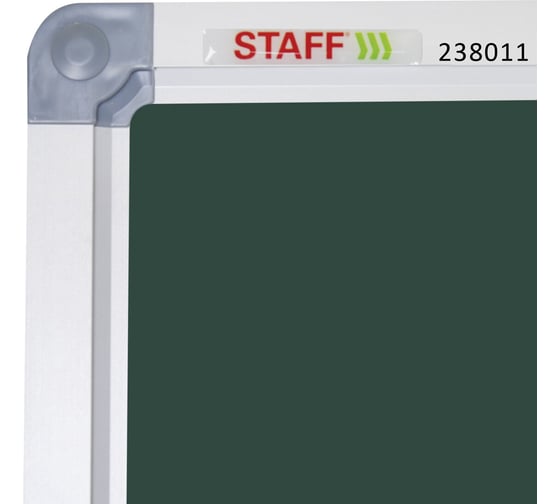Магнитная доска для мела Staff 3-х элементная, 100x150/300 см, дополнительная линия/клетка, зеленая 238011