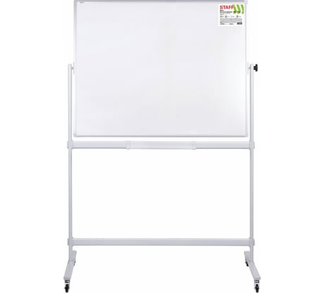 Двусторонняя магнитно-маркерная доска Staff на стенде, 90x120 см 238014