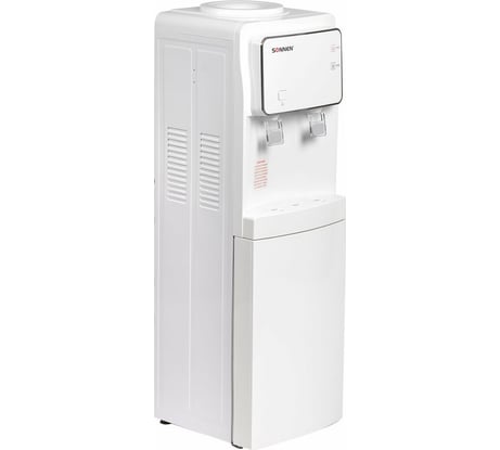 Напольный кулер для воды SONNEN Fse-02i нагрев/охлаждение электронное, шкаф, 2 крана, белый 455742