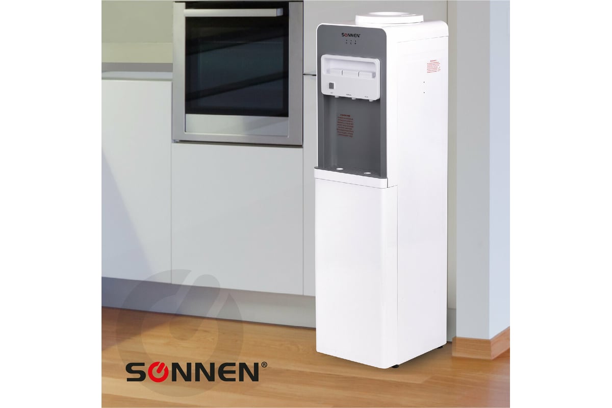 Напольный кулер для воды SONNEN Fsc-03ba нагрев/охлаждение компрессорное, 3  крана, серый 455417 - выгодная цена, отзывы, характеристики, фото - купить  в Москве и РФ