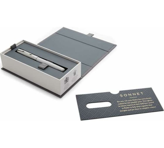 Перьевая ручка Parker Sonnet Premium - Pearl Metal PGT, F, BL 1931547