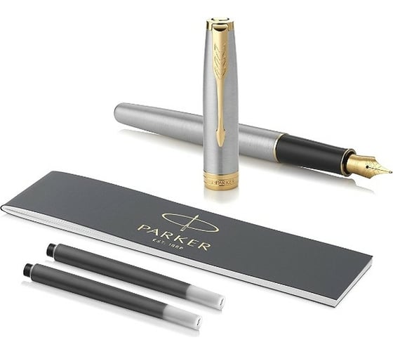 Перьевая ручка Parker Sonnet Core - Stainless Steel GT, F, BL 1931504