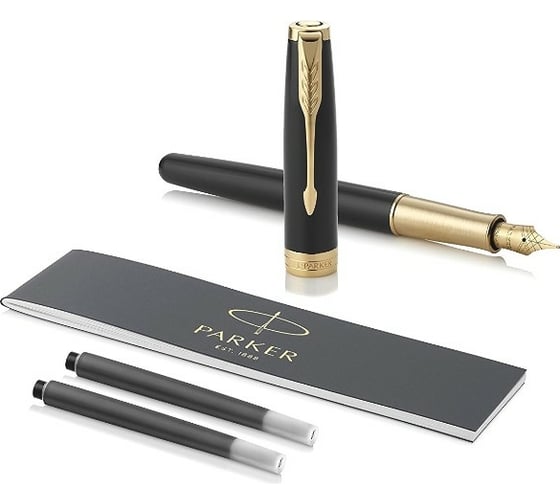 Перьевая ручка Parker Sonnet Core - LaqBlack GT, F, BL 1931527