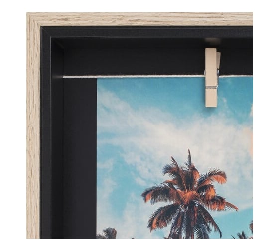 Рамка BRAUBERG Loft Black Box из мдф, фото 13x18 см, с прищепкой, 20x25 см 391290