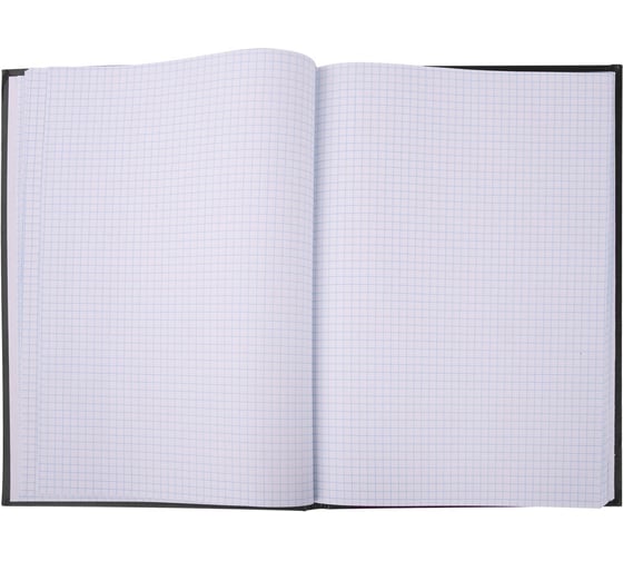 Книга учета BRAUBERG 96 л, клетка, твердая, бумвинил, офсет, герб, А4, 200x290 мм, черная 130275