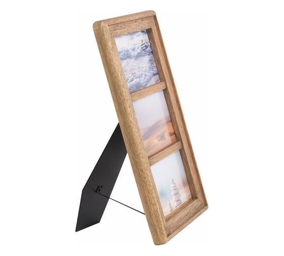 Рамка из мангового дерева BRAUBERG Loft Trinity 3 фото, 10x15 см, акриловый экран, 20x35.5 см 391282