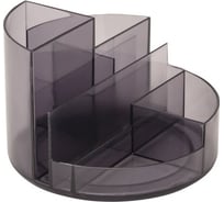 Подставка-органайзер BRAUBERG Round 6 отделений, 130x130x90 мм, тонированная серая 238101