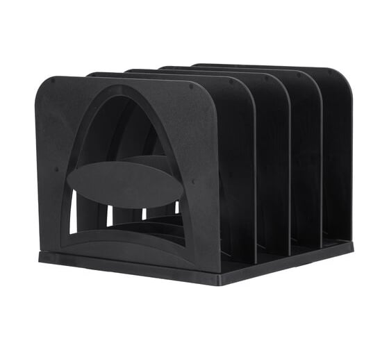 Лоток-сортер для бумаг BRAUBERG Style 4 отделения, 210x210x170 мм, сборный, черный 238113