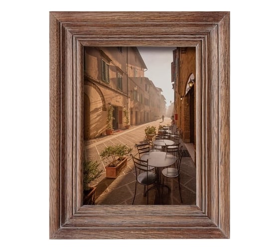 Рамка BRAUBERG Loft El Clasico из мангового дерева, фото 13x18 см, акриловый экран, 19x24 см 391286