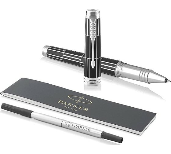 Ручка-роллер Parker Premier - Black CT, F 1931403