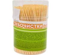 Бамбуковые зубочистки EUROHOUSE в пластиковой банке, 500 шт. 13030