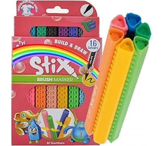 Набор маркеров Artline Stix Brush с наконечником-кисть, 16 штук ETXF-16W 1