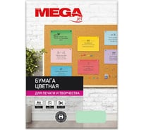 Цветная бумага ProMega Jet А4, 80 г, зеленая пастель пачка 50 листов 866084
