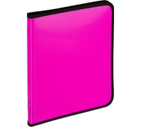 Папка-конверт Attache Neon на молнии A4 розовая 700 мкм 1547506