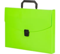 Пластиковая папка-портфель Attache Neon А4 зеленая 335x230 мм, 1 отделение 1547493