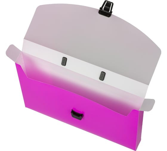 Пластиковая папка-портфель Attache Neon А4 розовая 335x230 мм, 1 отделение 1547494