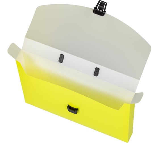 Пластиковая папка-портфель Attache Neon А4 желтая 335x230 мм, 1 отделение 1547492