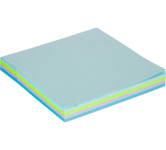 Стикеры Attache Bright Colours Акварельная радуга 76x76 мм неоновые 4 цвета 1 блок, 100 листов 1622654