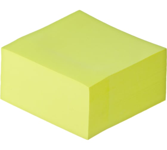 Стикеры Attache Simple 76x76 мм неоновые желтые 1 блок, 400 листов 1635534