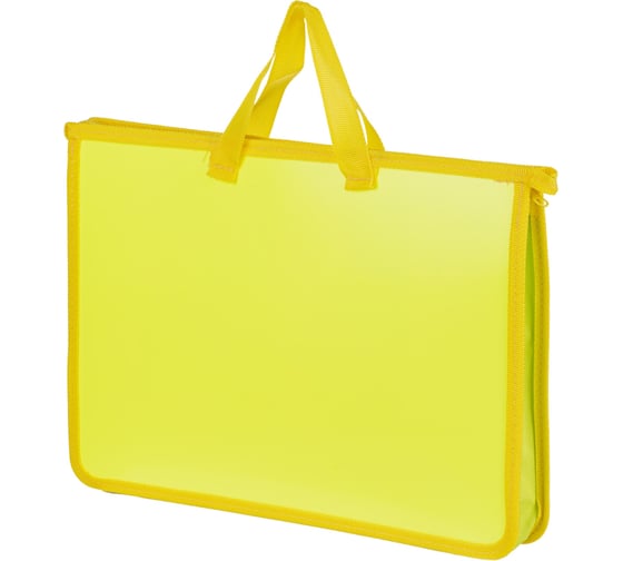 Пластиковая папка-портфель Attache Neon А4+ желтая 340x245 мм, 1 отделение 1547500
