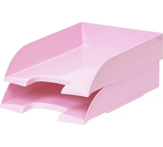 Горизонтальный лоток для бумаг Attache Selection Flamingo розовый 1235536