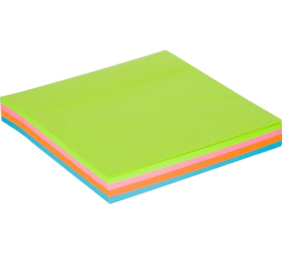 Стикеры Attache Bright Colours Весенняя радуга 76x76 мм неоновые 4 цвета 1 блок, 100 листов 1622655