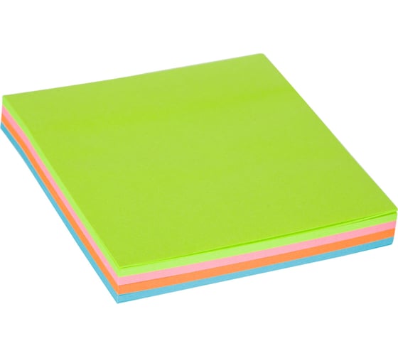 Стикеры Attache Bright Colours Весенняя радуга 76x76 мм неоновые 4 цвета 1 блок, 100 листов 1622655