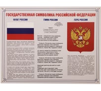 Информационный стенд-плакат Attache Государственная символика РФ 910x700 мм 1662806