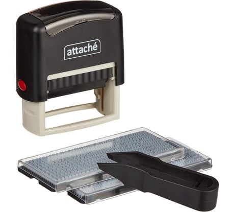 Самонаборный пластиковый штамп Attache 4 строки 48x18 мм 1348207
