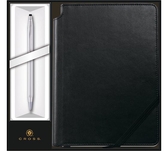 Подарочный набор Cross Classic Century - Chrome, шариковая ручка + записная книжка 3502/1M 1