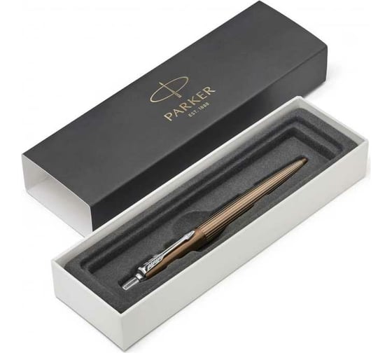 Шариковая ручка Parker Jotter Premium - Carlisle Brown Pinstripe CT, M 1953201