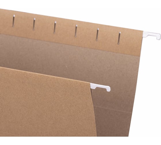 Подвесные папки Staff A4/Foolscap 404x240 мм, до 80 л, комплект 10 шт., крафт-картон 270937
