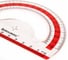 Транспортир BRAUBERG Fresh Zone 10 см, 180 градусов, пластик, прозрачный, красная шкала 210760 3