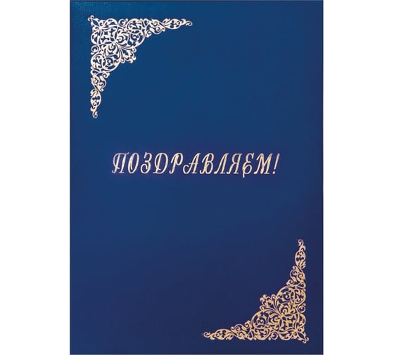 Адресная папка OfficeSpace Поздравляем 220х310, бумвинил, синий 277206
