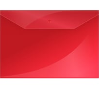 Папка-конверт OfficeSpace Fmk12-4/2 на кнопке, А4, 150 мкм, пластик, красная Fmk12-4 / 220896