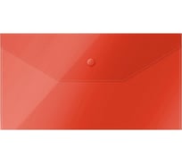 Папка-конверт OfficeSpace на кнопке, С6, 150 мкм, пластик, красная 281222