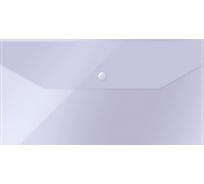 Папка-конверт OfficeSpace на кнопке, С6, 150 мкм, пластик, прозрачная 267534