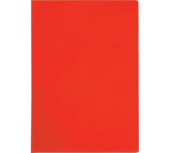 Папка-уголок OfficeSpace Fmu15-1088 А4, 100 мкм, пластик, прозрачная, красная Fmu15-10_880 1