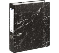 Папка-регистратор OfficeSpace 75 мм, мрамор, черная, бюджет 340060