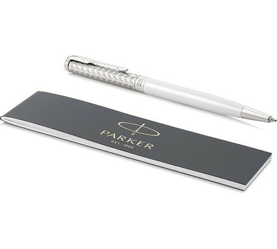 Шариковая ручка Parker Sonnet Premium Slim - Metal&Pearl PGT CT, M, BL 1931551