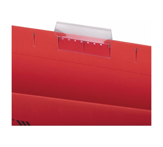 Подвесные папки STAFF A4/Foolscap 404x240 мм до 80 листов, комплект 10 шт, красные, картон 270936