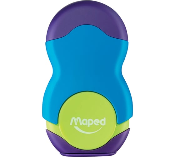Точилка Maped Loopy с контейнером и стирательной резинкой, корпус цветной, ассорти 049121 228779