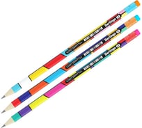 Карандаш чернографитовый Berlingo color block hb, 36 шт в упаковке, круглый, заточен., с ластиком, ассорти BP00S03