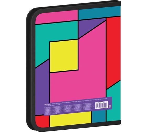 Папка Berlingo color block на молнии, а5+, 600 мкм, с рисунком ZF5_A5S03