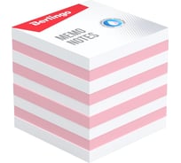 Блок для записи Berlingo standard 9x9х9.5 см, цветной, белый, розовый ZP7616