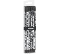 Набор карандашей Berlingo monochrome чернографитный, 12 шт, hb, черное дерево, круглый, заточенные, с ластиком, ассорти, pet-бокс BP00S01_12