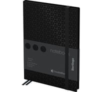 Записная книжка Berlingo DoubleBlack А6, 80 л, кожзам, черный срез, черная, с рисунком NB0_94602