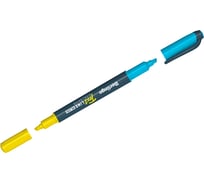 Двусторонний текстовыделитель Berlingo Textline hl220 желтый/голубой, 0,5-4 мм T2032