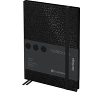 Записная книжка Berlingo DoubleBlack А6, 80 л, кожзам, черный срез, черная, с рисунком NB0_94603